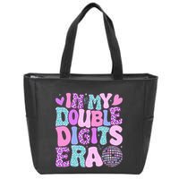 In My Double Digits Era Retro 10 Year Old 10th Birthday Zip Tote Bag