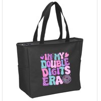 In My Double Digits Era Retro 10 Year Old 10th Birthday Zip Tote Bag