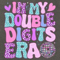 In My Double Digits Era Retro 10 Year Old 10th Birthday Cotton Canvas Backpack
