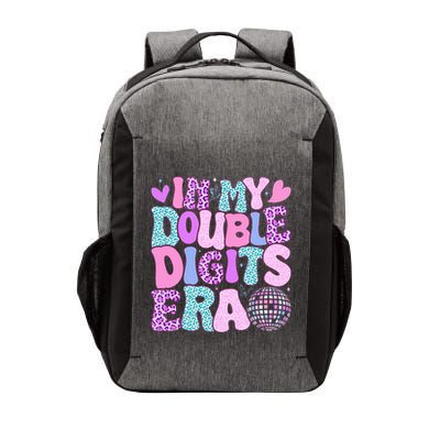 In My Double Digits Era Retro 10 Year Old 10th Birthday Vector Backpack