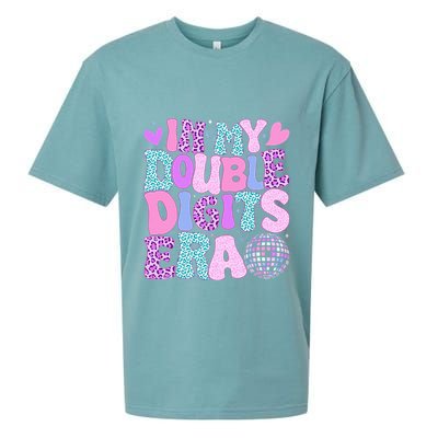 In My Double Digits Era Retro 10 Year Old 10th Birthday Sueded Cloud Jersey T-Shirt