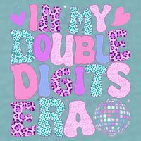In My Double Digits Era Retro 10 Year Old 10th Birthday Sueded Cloud Jersey T-Shirt