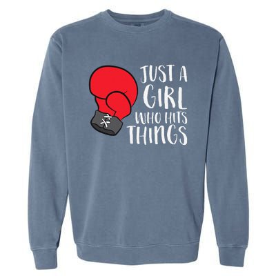 In My Defense Run Out Of Boxing Funny Women Love Garment-Dyed Sweatshirt