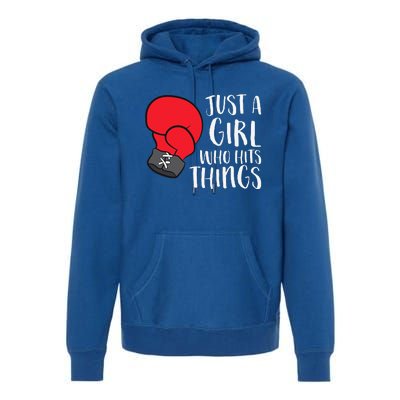 In My Defense Run Out Of Boxing Funny Women Love Premium Hoodie