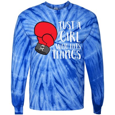 In My Defense Run Out Of Boxing Funny Women Love Tie-Dye Long Sleeve Shirt