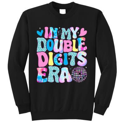 In My Double Digits Era Retro 10 Year Old 10th Birthday Girl Sweatshirt