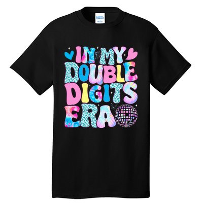 In My Double Digits Era Retro 10 Year Old 10th Birthday Girl Tall T-Shirt