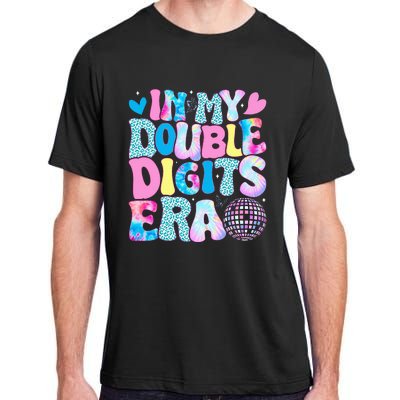 In My Double Digits Era Retro 10 Year Old 10th Birthday Girl Adult ChromaSoft Performance T-Shirt