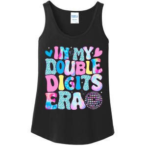 In My Double Digits Era Retro 10 Year Old 10th Birthday Girl Ladies Essential Tank