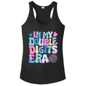 In My Double Digits Era Retro 10 Year Old 10th Birthday Girl Ladies PosiCharge Competitor Racerback Tank