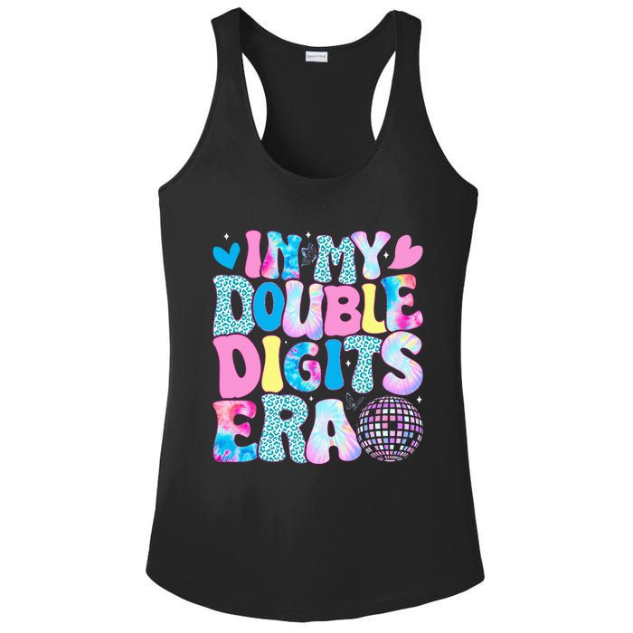 In My Double Digits Era Retro 10 Year Old 10th Birthday Girl Ladies PosiCharge Competitor Racerback Tank