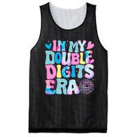 In My Double Digits Era Retro 10 Year Old 10th Birthday Girl Mesh Reversible Basketball Jersey Tank