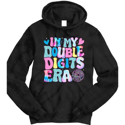 In My Double Digits Era Retro 10 Year Old 10th Birthday Girl Tie Dye Hoodie