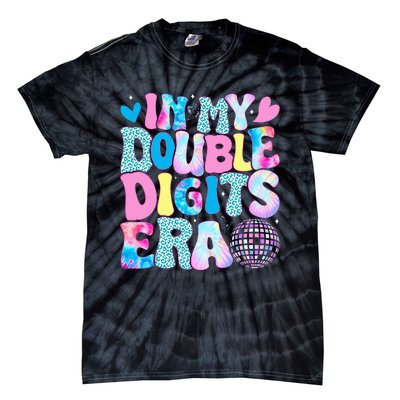 In My Double Digits Era Retro 10 Year Old 10th Birthday Girl Tie-Dye T-Shirt