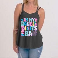 In My Double Digits Era Retro 10 Year Old 10th Birthday Girl Women's Strappy Tank