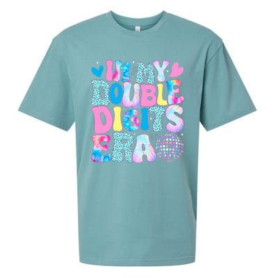 In My Double Digits Era Retro 10 Year Old 10th Birthday Girl Sueded Cloud Jersey T-Shirt