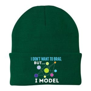 I Model Data Science Statistics Data Analyst Data Modeling Knit Cap Winter Beanie