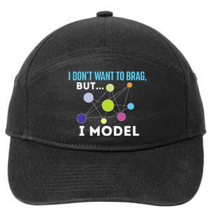 I Model Data Science Statistics Data Analyst Data Modeling 7-Panel Snapback Hat