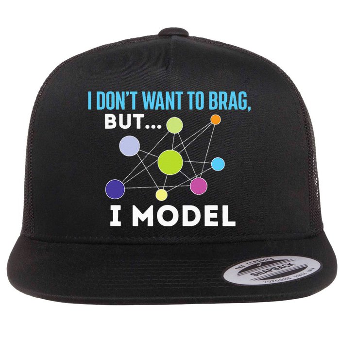 I Model Data Science Statistics Data Analyst Data Modeling Flat Bill Trucker Hat