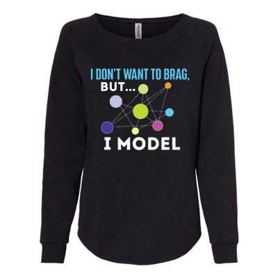 I Model Data Science Statistics Data Analyst Data Modeling Womens California Wash Sweatshirt