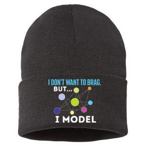 I Model Data Science Statistics Data Analyst Data Modeling Sustainable Knit Beanie