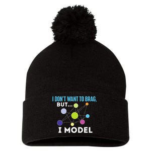 I Model Data Science Statistics Data Analyst Data Modeling Pom Pom 12in Knit Beanie