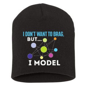 I Model Data Science Statistics Data Analyst Data Modeling Short Acrylic Beanie