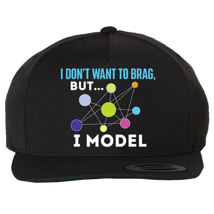 I Model Data Science Statistics Data Analyst Data Modeling Wool Snapback Cap