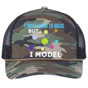 I Model Data Science Statistics Data Analyst Data Modeling Retro Rope Trucker Hat Cap