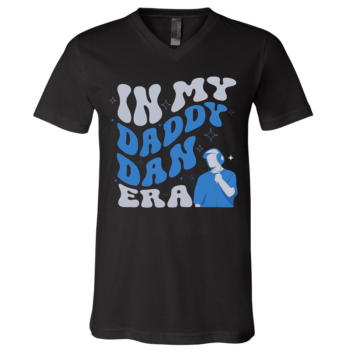 In My Daddy Dan Era Funny Papa Daddy Fathers Day V-Neck T-Shirt