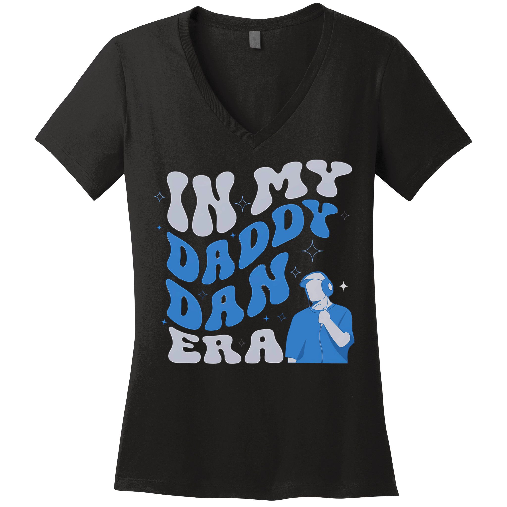In My Daddy Dan Era Funny Papa Daddy Fathers Day Women's V-Neck T-Shirt