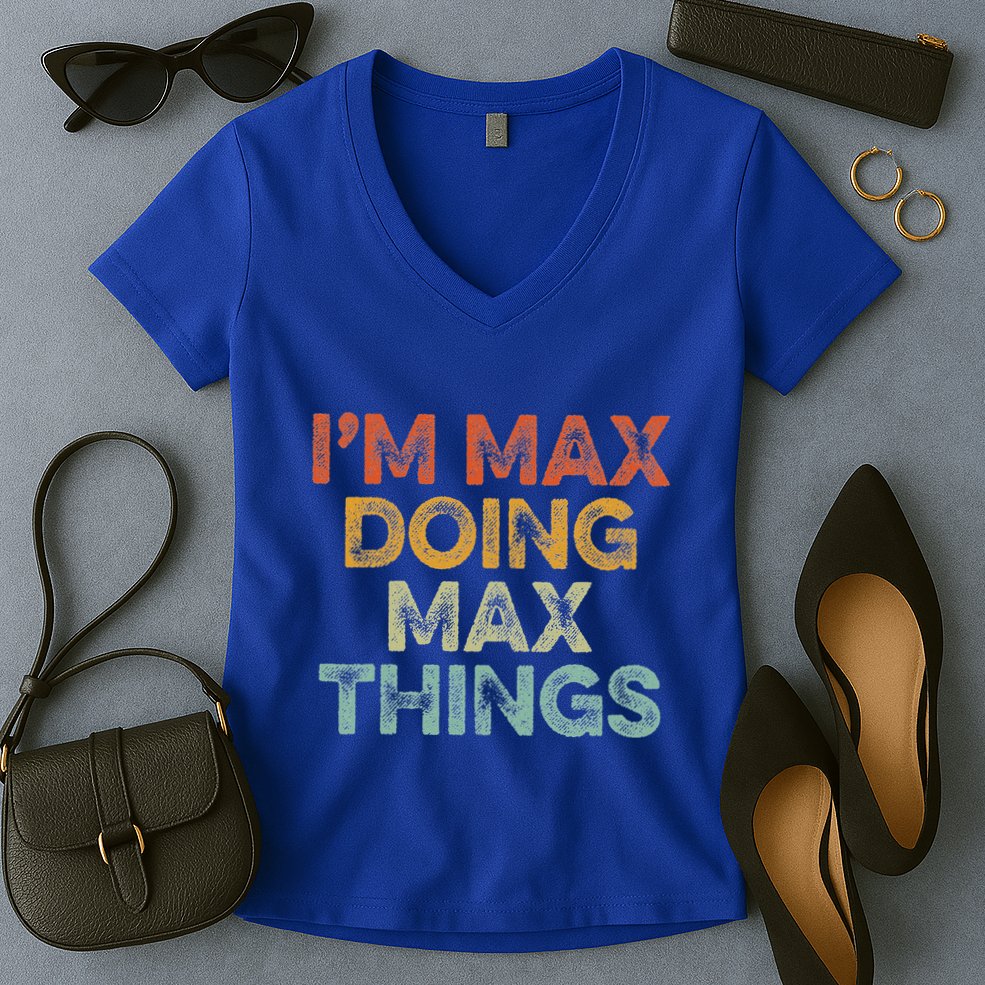 IM Max Doing Max Things Women's V-Neck T-Shirt