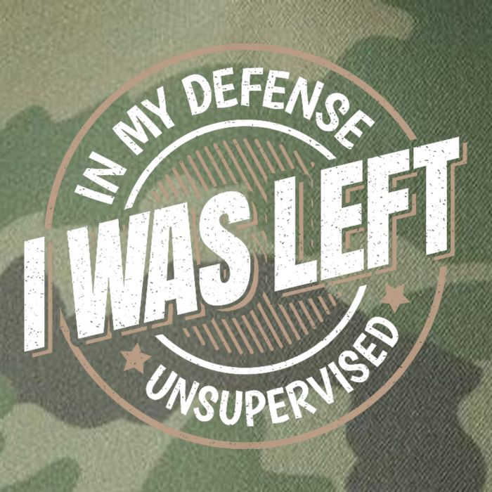 In My Defense I Was Left Unsupervised Funny Saying Graphic Legacy Tie Dye Trucker Hat