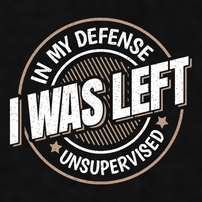 In My Defense I Was Left Unsupervised Funny Saying Graphic Ladies PosiCharge Tri-Blend Wicking Tank