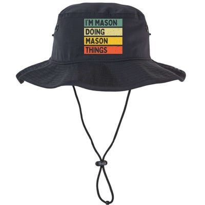 IM Mason Doing Mason Things Funny Personalized Quote Legacy Cool Fit Booney Bucket Hat