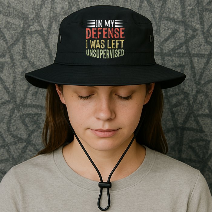 In My Defense I Was Left Unsupervised Cool Funny Legacy Cool Fit Booney Bucket Hat