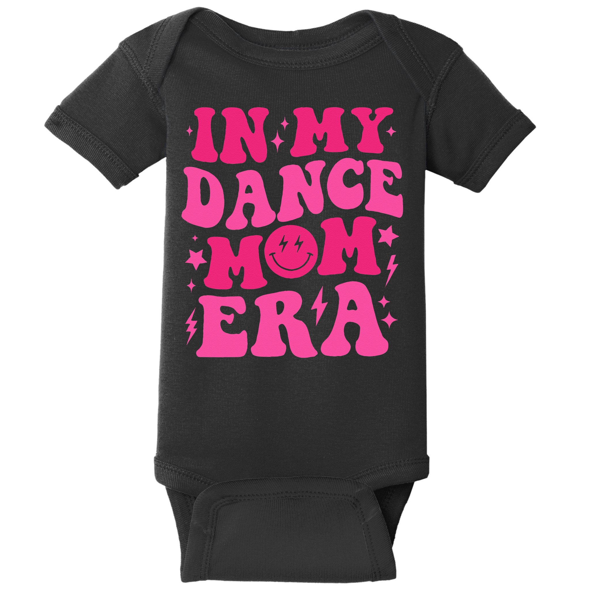 In My Dance Mom Era Groovy Sports Dance Mom Sweat Baby Bodysuit