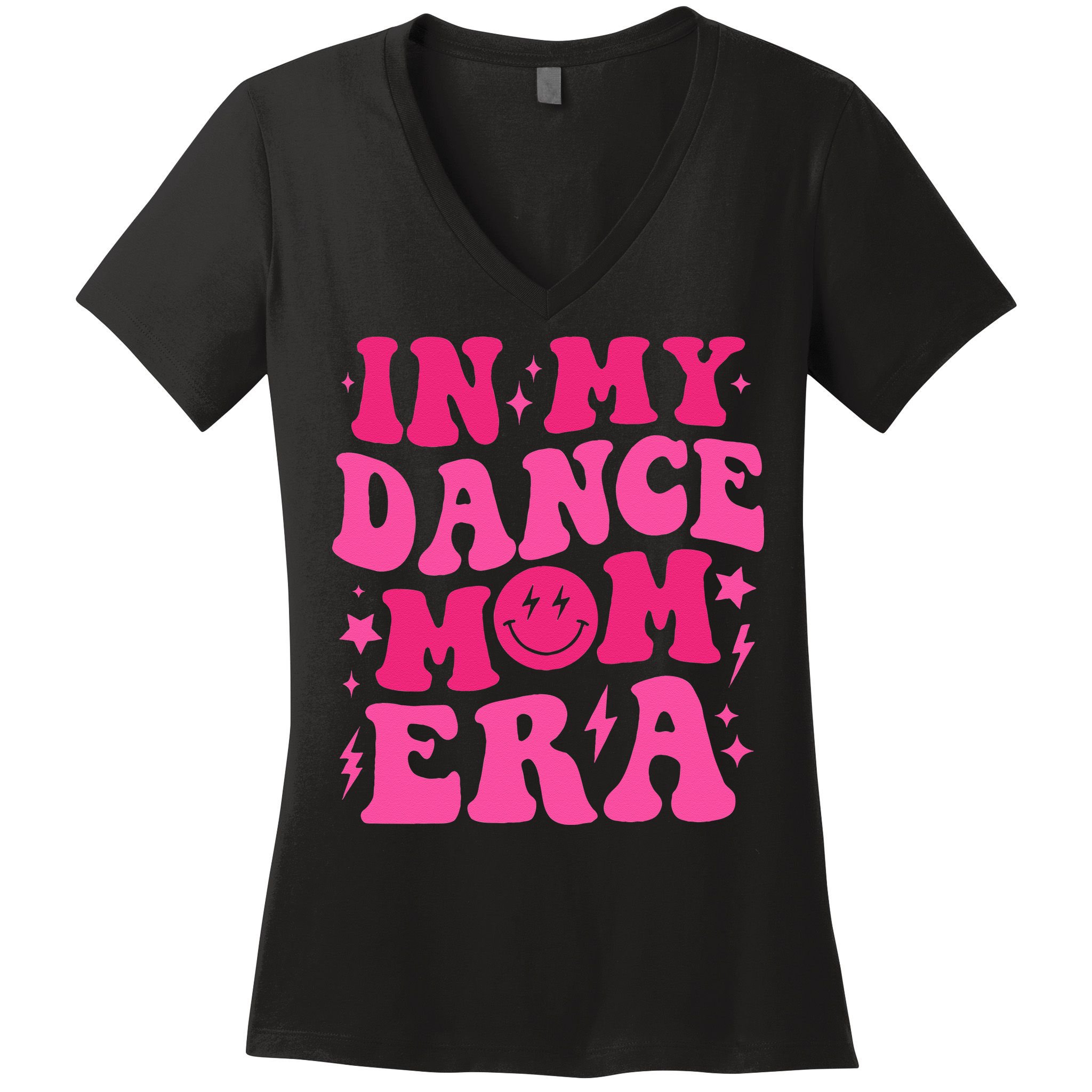 In My Dance Mom Era Groovy Sports Dance Mom Sweat Women's V-Neck T-Shirt