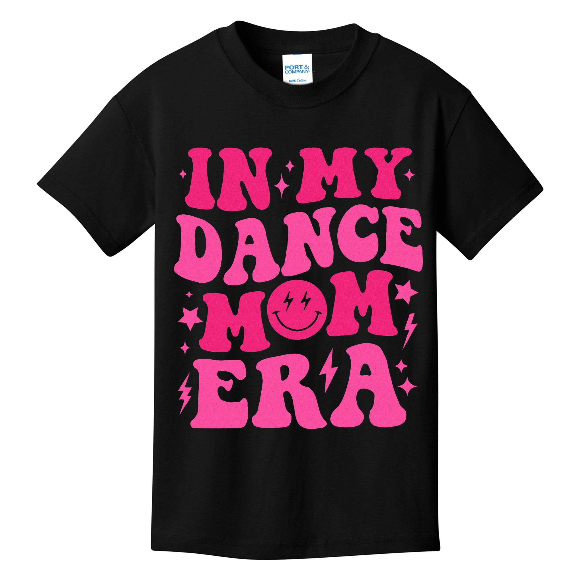 In My Dance Mom Era Groovy Sports Dance Mom Sweat Kids T-Shirt