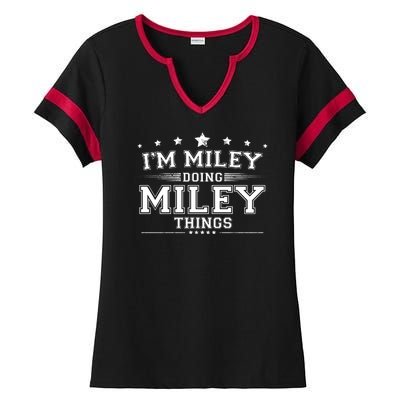 Im Miley Doing Miley Things Ladies Halftime Notch Neck Tee