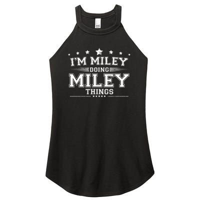 Im Miley Doing Miley Things Women's Perfect Tri Rocker Tank