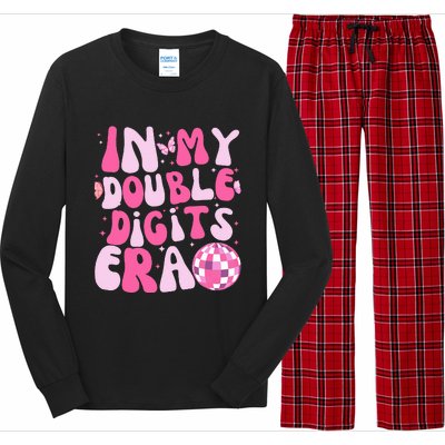 In My Double Digits Era 10 Year Old Gifts 10th Birthday Long Sleeve Pajama Set