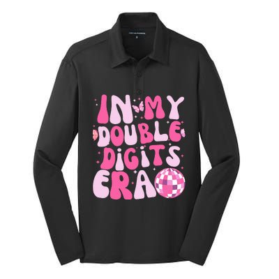 In My Double Digits Era 10 Year Old Gifts 10th Birthday Silk Touch Performance Long Sleeve Polo