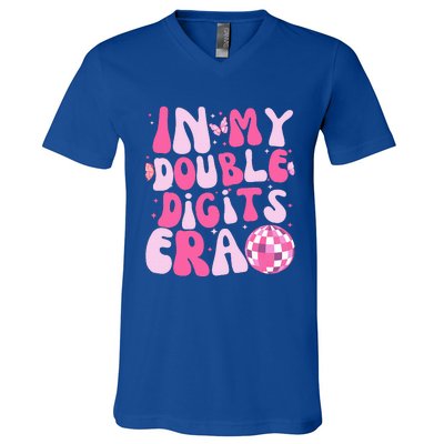 In My Double Digits Era 10 Year Old Gifts 10th Birthday V-Neck T-Shirt