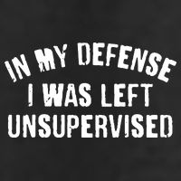 In My Defense I Was Left Unsupervised Crop Fleece Hoodie
