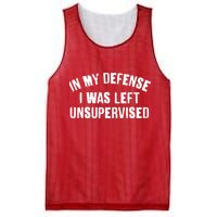 In My Defense I Was Left Unsupervised Mesh Reversible Basketball Jersey Tank
