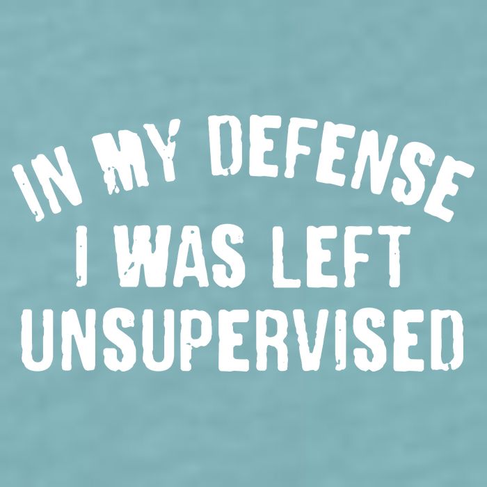 In My Defense I Was Left Unsupervised Sueded Cloud Jersey T-Shirt