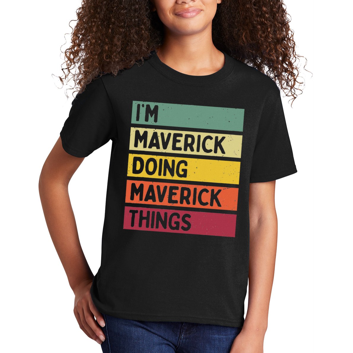I'm Maverick Doing Maverick Things Funny Personalized Quote Kids T-Shirt