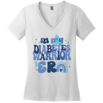 In My Diabetes Warrior Era Women's V-Neck T-Shirt