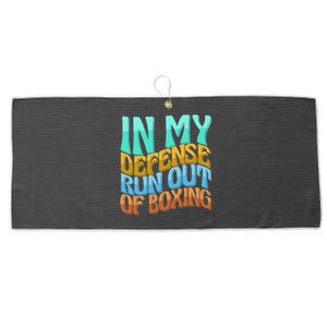 In My Defense Run Out Of Boxing Funny Women Love Large Microfiber Waffle Golf Towel